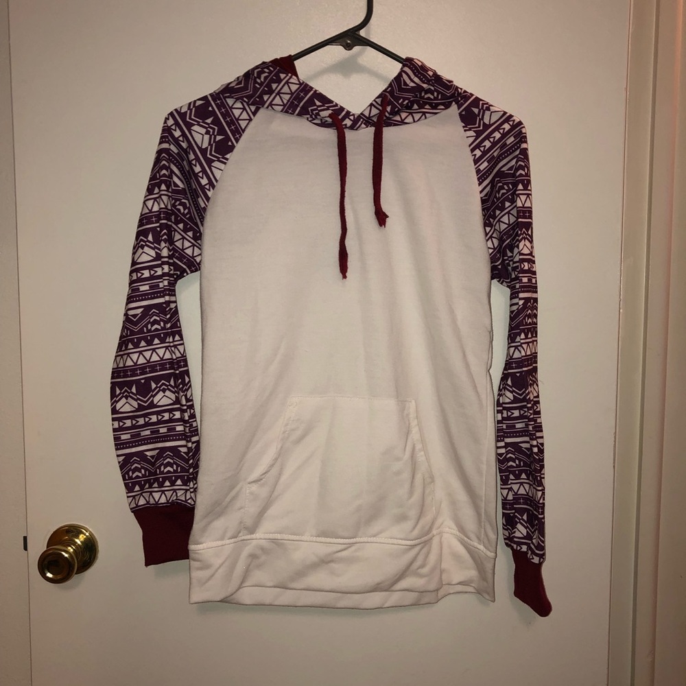White and maroon sweatshirt women’s medium.